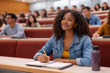 Afbeelding student collegezaal